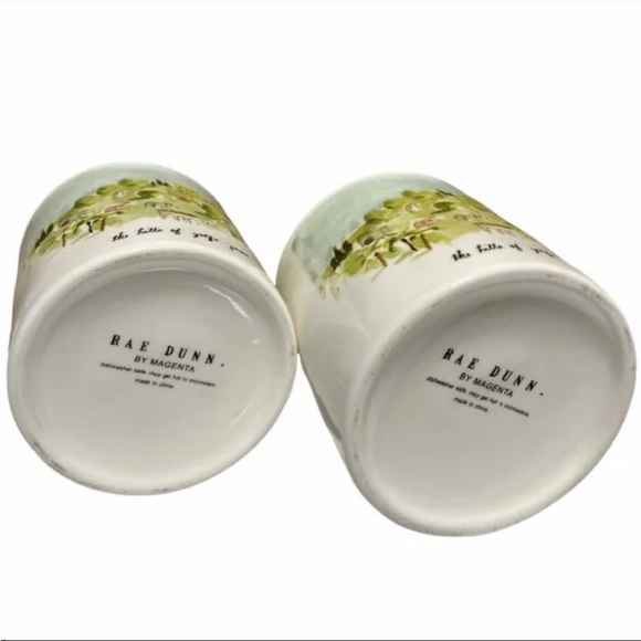 Rae Dunn • Vtg Boutique French Sketch “The Hills of the Golfe-Juan” 2 Mugs Set - Picture 5 of 8